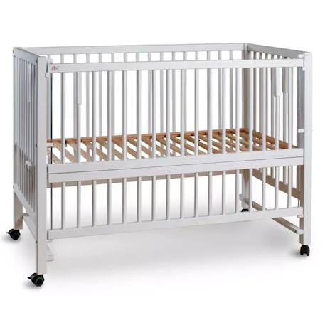 Lit bébé cododo évolutif  hajo en bois Blanc+Natural 2 - vertbaudet enfant 