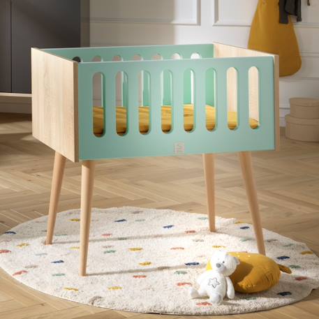 Berceau bébé rectangulaire - eclipse Blanc+Bleu+Gris+Orange+Vert 20 - vertbaudet enfant 