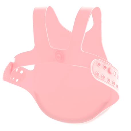 Bavoir récupérateur en silicone Gris+Rose 10 - vertbaudet enfant 
