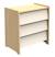 Commode 3 tiroirs façades inclinées en bois décor chêne miel - cannelle Beige+Marron 2 - vertbaudet enfant 