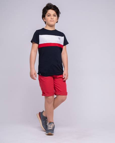 Bermuda bandal garçon Beige+Bleu ciel+Bleu marine+Bleu royal+Corail+Jaune+Rouge foncé+Vert 28 - vertbaudet enfant 