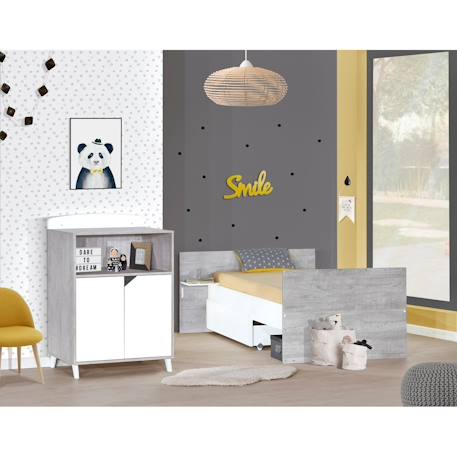 Tiroir pour lit évolutif en bois - scandi Blanc 3 - vertbaudet enfant 