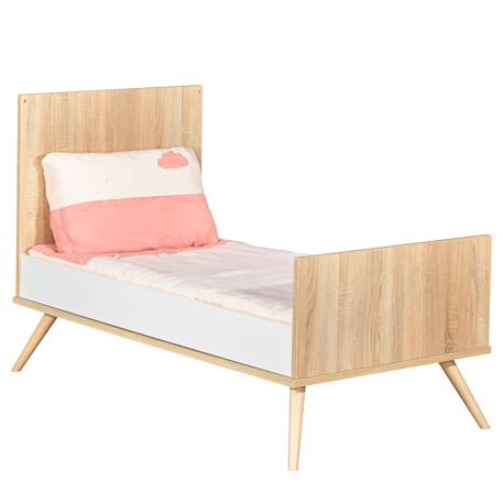 Lit bébé évolutif en bois - seventies Marron/blanc 2 - vertbaudet enfant 
