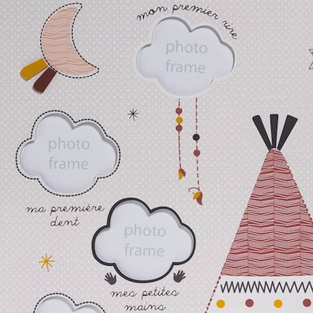 Pèle-mêle 12 photos en bois tipi - timouki Beige 2 - vertbaudet enfant 