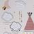 Pèle-mêle 12 photos en bois tipi - timouki Beige 2 - vertbaudet enfant 