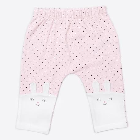 Pyjama bébé 2 pièces en coton bio lapin Bleu+Rose 10 - vertbaudet enfant 