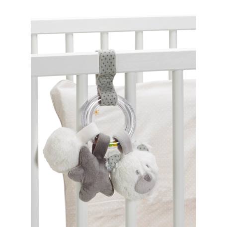 Hochet ours en velours - celeste Gris 2 - vertbaudet enfant 