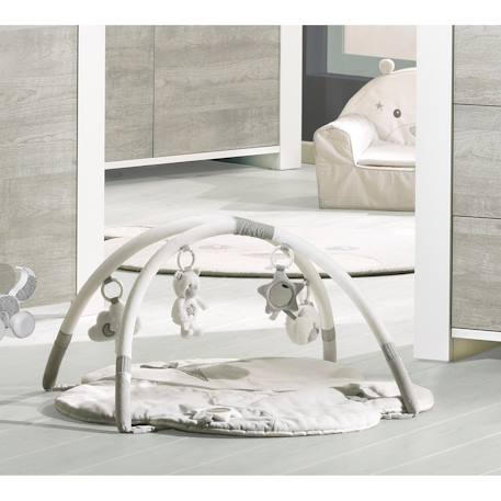 Tapis d'éveil nuage avec arches en polyester - celeste Blanc 3 - vertbaudet enfant 