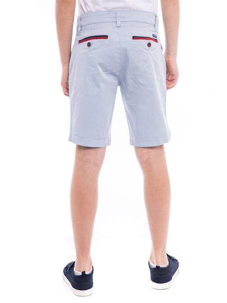 Bermuda chino slim berkley garçon Bleu ciel+Rouge 2 - vertbaudet enfant 
