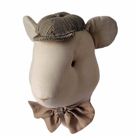 Trophée mural souris edouard en lin – décoration chambre bébé enfant Beige 1 - vertbaudet enfant 