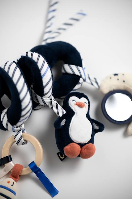 Spirale d'activités pingouin en velours - baby sailor Bleu 3 - vertbaudet enfant 