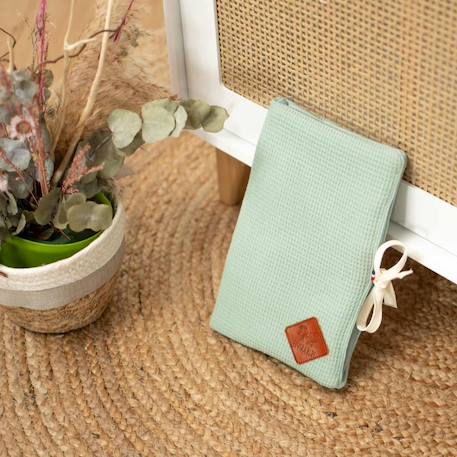 Protège carnet de santé en nid d'abeille Beige+Bleu+Écru+Rose+Vert 17 - vertbaudet enfant 