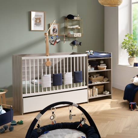 Tiroir de lit combiné évolutif sur roulettes - up Blanc 2 - vertbaudet enfant 