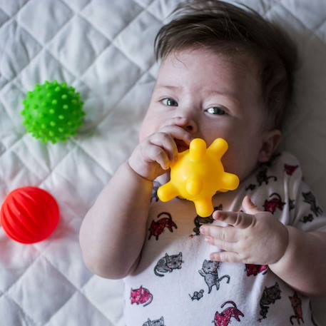 Balles sensorielles montessori – coffret de 5 dès la naissance Multicolore 4 - vertbaudet enfant 