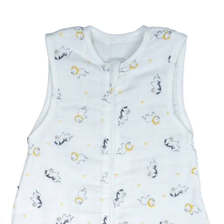 Gigoteuse lange été en coton bio - pluche et pompon Blanc 2 - vertbaudet enfant 