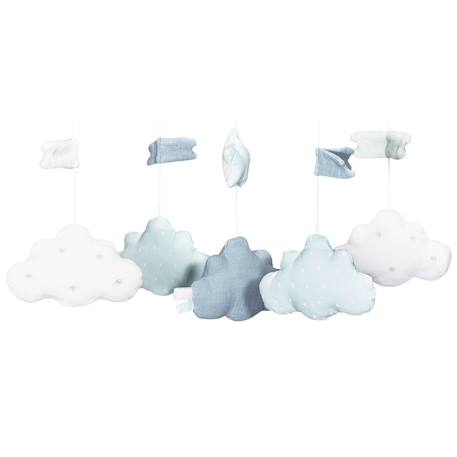 Mobile musical en velours - lily Blanc/bleu+Blanc/gris+Blanc/rose 2 - vertbaudet enfant 