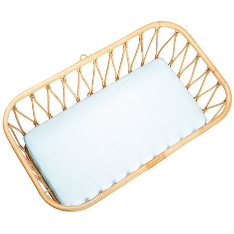 Drap housse berceau en gaze de coton à carreaux Beige+Blanc+Bleu ciel+Rose 7 - vertbaudet enfant 