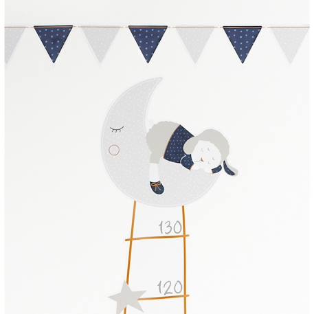 Stickers muraux mouton en papier - merlin Blanc 3 - vertbaudet enfant 