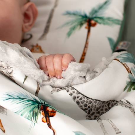 Couverture réversible en minky safari Gris+Vert 4 - vertbaudet enfant 
