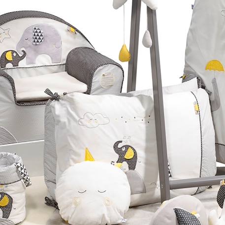 Tour de lit déhoussable en coton - babyfan Blanc 3 - vertbaudet enfant 