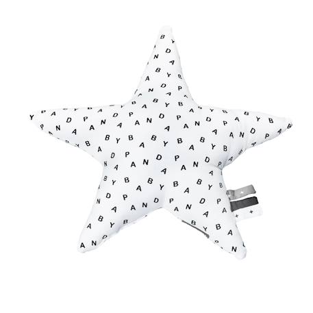 Coussin déco étoile en coton - chao chao Blanc 1 - vertbaudet enfant 