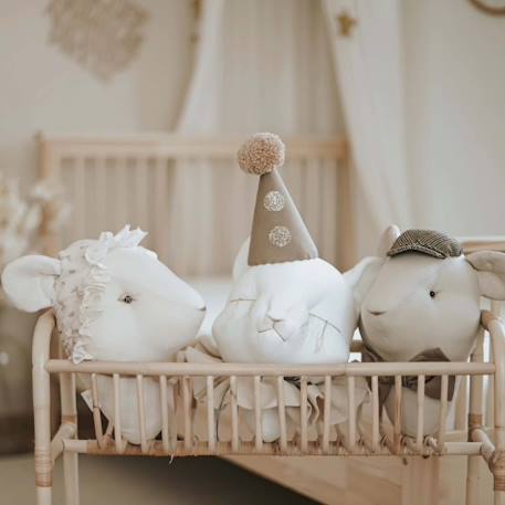 Trophée mural souris edvina en lin – décoration chambre bébé enfant Beige 4 - vertbaudet enfant 