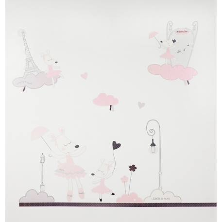 Stickers muraux petite souris en papier - lilibelle Rose 1 - vertbaudet enfant 