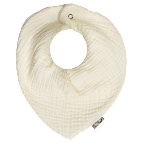 Bavoir bandana gaze de coton jeanne Beige+Blanc+Blanc à pois or+Bleu+Camel+Écru+Gris clair+Terracotta+Vert de gris+Vieux rose 25 - vertbaudet enfant 