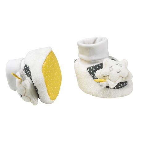 Chaussons bébé en velours - babyfan Blanc 1 - vertbaudet enfant 