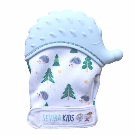 Moufle de dentition en silicone alimentaire hérisson Bleu+Gris+Rose 1 - vertbaudet enfant 