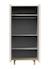 Armoire 2 portes en décor chêne velours et avec appliques en bois - nature Blanc 3 - vertbaudet enfant 