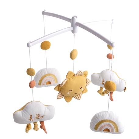 Mobile musical en coton - sunlight Blanc 1 - vertbaudet enfant 