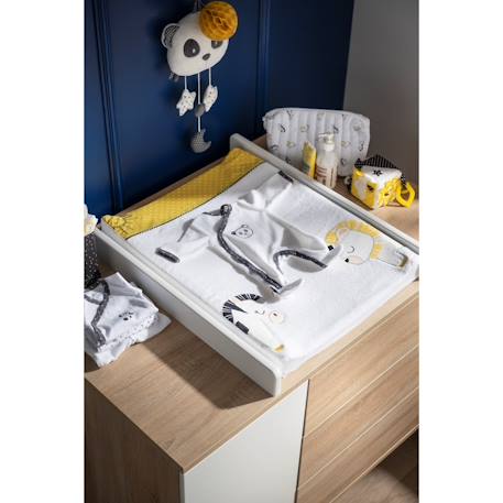 Plan à langer pour commode en bois - seventies Blanc/marron+Marron 4 - vertbaudet enfant 