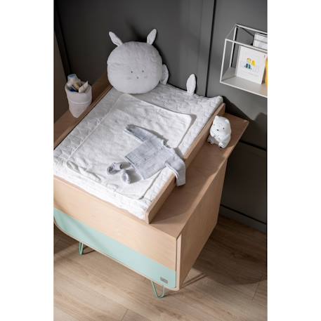 Commode 3 tiroirs pieds métal - galopin Marron/gris+Marron/orange+Marron/vert 9 - vertbaudet enfant 