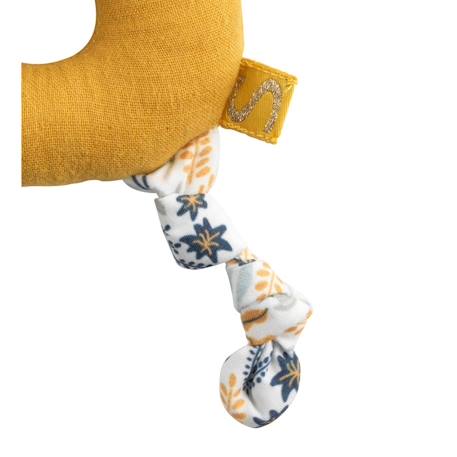 Hochet en velours - promenons nous Jaune foncé 2 - vertbaudet enfant 