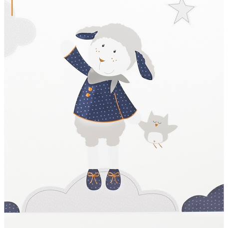 Stickers muraux mouton en papier - merlin Blanc 2 - vertbaudet enfant 