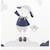 Stickers muraux mouton en papier - merlin Blanc 2 - vertbaudet enfant 