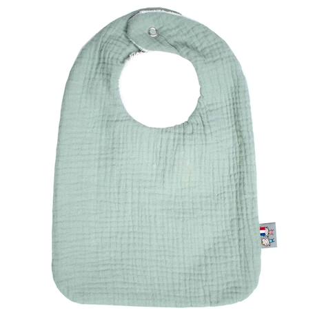 Bavoir en gaze de coton jeanne Beige+Biscuit+Blanc+Blanc à pois or+Bleu+Camel+Camel à pois or+Écru+Gris clair+Rose+Terracotta+Vert à pois or+Vert de gris 31 - vertbaudet enfant 