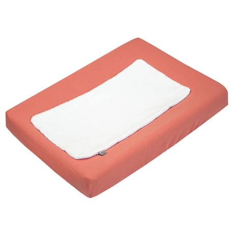 Housse de matelas à langer + éponge bambou jeanne Beige+Blanc+Bleu+Camel+Écru+Gris clair+Rose+Terracotta+Vert de gris 22 - vertbaudet enfant 