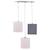 Suspension lumineuse trio plafonnier en coton multicolore - miss fleur de lune Multicolore 1 - vertbaudet enfant 