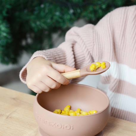Set de couverts bébé fourchette et cuillère Caramel+Rose clair+Terracotta 5 - vertbaudet enfant 
