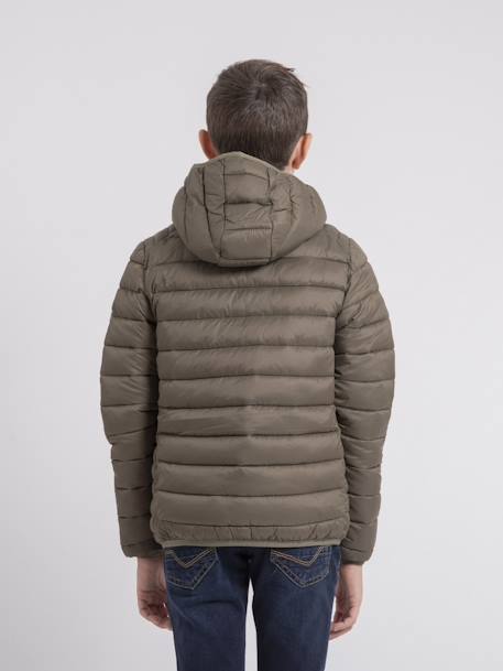 Doudoune légère capuche zilling garçon Bordeaux+Gris+Kaki 10 - vertbaudet enfant 