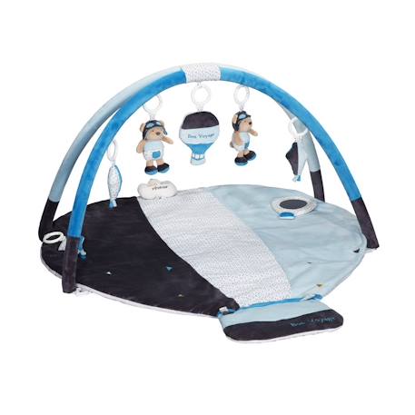 Tapis d'éveil bébé en velours - lazare Bleu 1 - vertbaudet enfant 