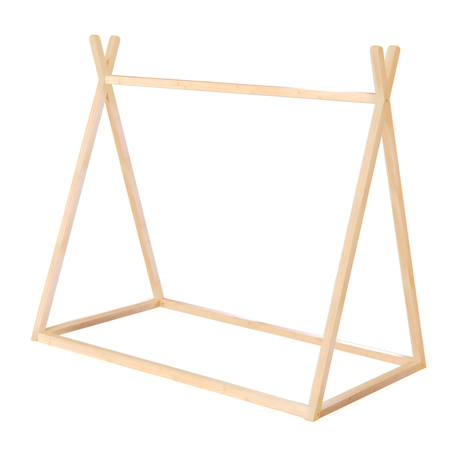 Lit tipi en bambou fsc® pour enfant - lit montessori au sol Naturel 1 - vertbaudet enfant 