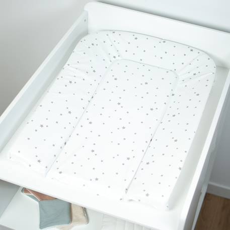 Matelas à langer luxe petites étoiles Blanc 2 - vertbaudet enfant 
