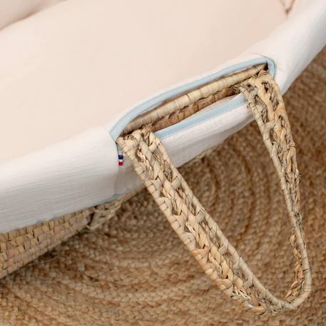 Habillage de couffin en gaze de coton jeanne Beige+Blanc+Bleu+Camel+Écru+Gris clair+Rose+Terracotta+Vert de gris 4 - vertbaudet enfant 