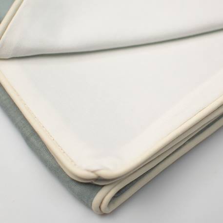 Couverture légère en lin lavé Beige+Écru+Vert de gris 13 - vertbaudet enfant 
