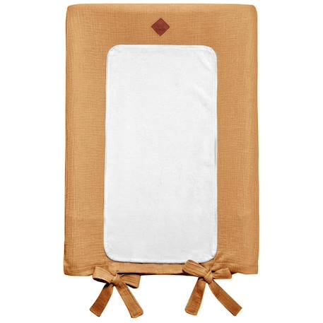 Housse de matelas à langer en gaze de coton jeanne Beige+Blanc+Bleu+Camel+Écru+Gris clair+Terracotta+Vert de gris+Vieux rose 16 - vertbaudet enfant 