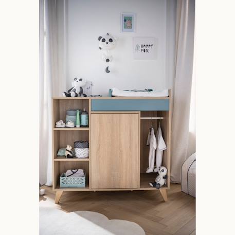 Commode à langer évolutive en bureau - nova Blanc+Bleu+Gris 9 - vertbaudet enfant 