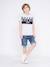T-shirt col rond pur coton motifs relief nolibert garçon Blanc+Gris 7 - vertbaudet enfant 